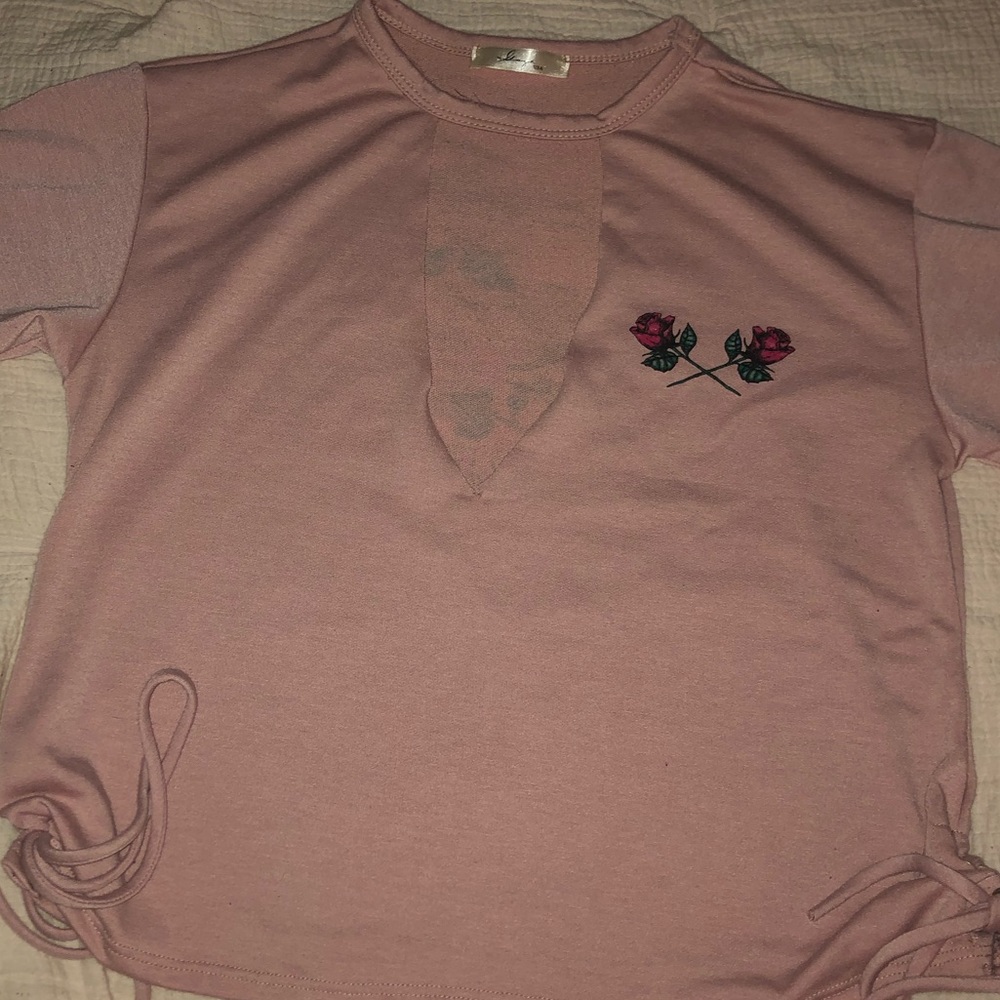 Pink Cropped T-shirt